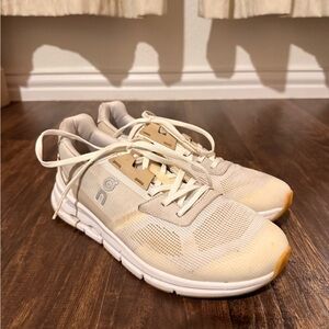 On Running Cream Athletic Shoes